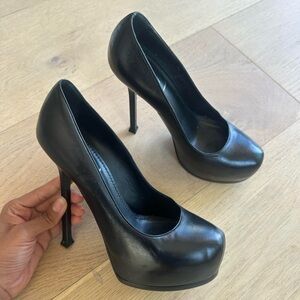 Black YSL Tribute Heels